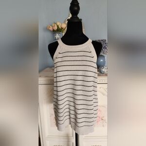 Striped Knit Halter Top XL